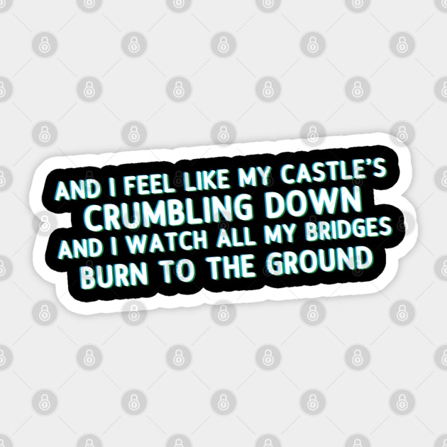 Castles crumbling Sticker by Trendsdk